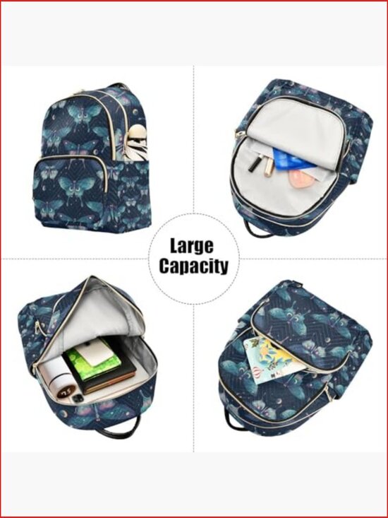 Mini Backpack Purse Quilted Lightweight Travel Daypack Shoulder Bag main image 7